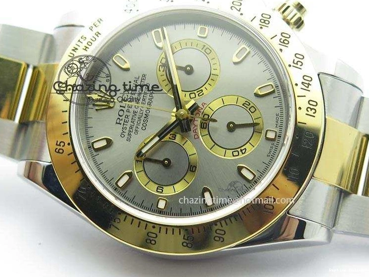 0405 Colorful Daytona SS YG 116523 JF Best Edition Gray Dial On SS YG Bracelet A 3897